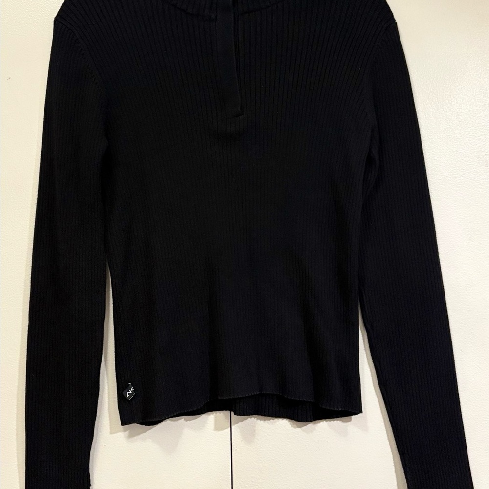 Anne Klein Black Ribbed Sweater - Picture 6 of 7